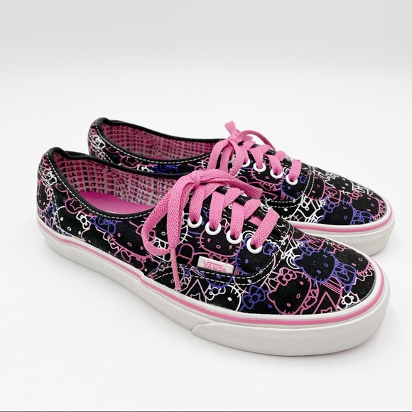 vans authentic black pink